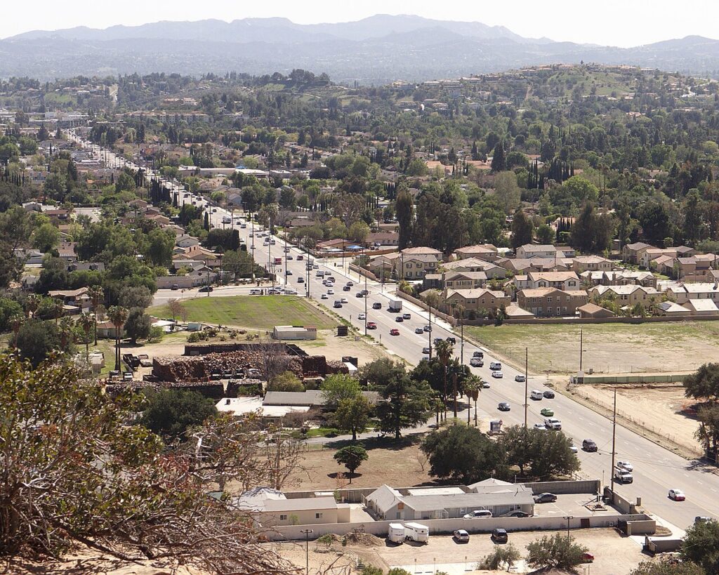 State Route 27 through Topanga Canyon viewed from Stoney Point